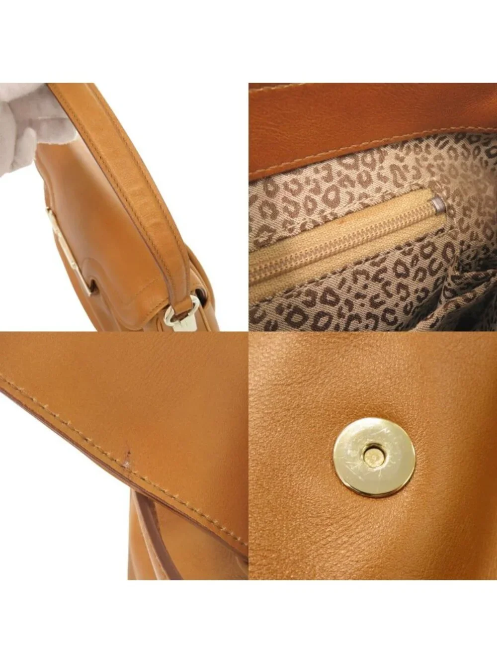 Cartier Panthere Leather Camel Shoulder Bag